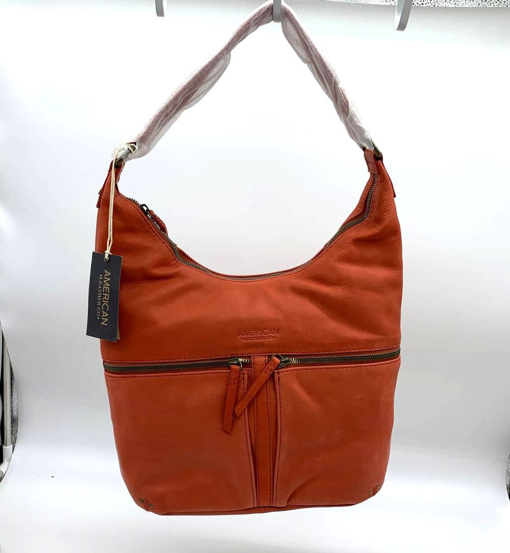 American Leather Co. Handbags Orange Whiskey Hobo Hanover Style Womens Purse